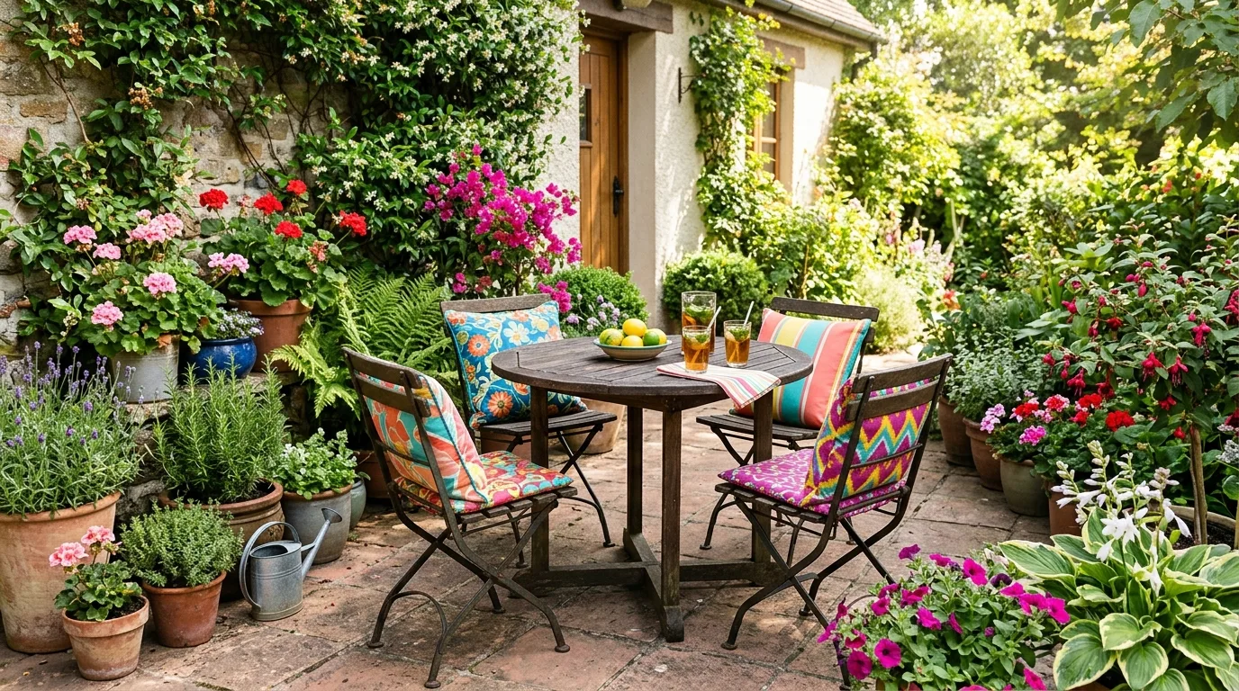 Planters Around the Seating Area